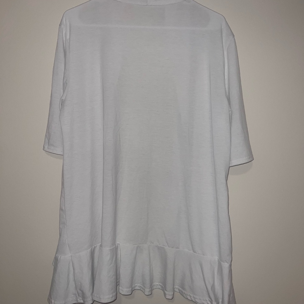 White Open Front Cardigan - Picture 3 of 3